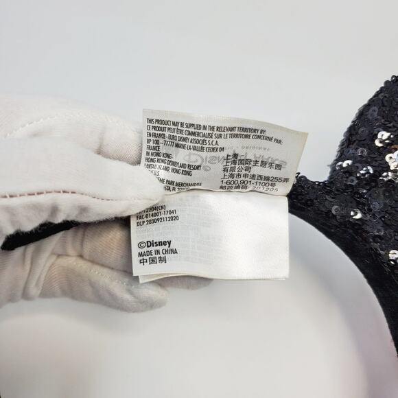 Disney Minnie Mouse Sequin Ears Black Red Hair Accessories - Picture 9 of 12